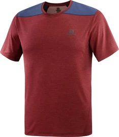 Herren T-Shirt Salomon Outline SS Tee Cabernet