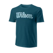 Herren T-Shirt Wilson  Script Eco Cotton Tee-Slimfit Blue Coral