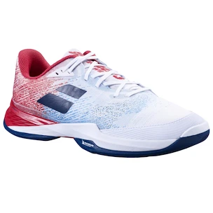 Herren Tennisschuhe Babolat Jet Mach 3 AC Men Wide White/Estate Blue  EUR 42,5