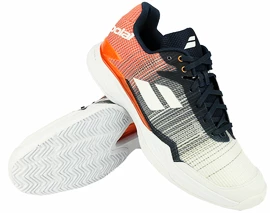 Herren Tennisschuhe Babolat Jet Mach II Clay White/Orange