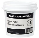 Hockey Puck WinnWell  black official (18 pcs)