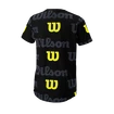 Kinder T-Shirt Wilson  All Over Logo Tech Tee B Black