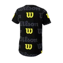 Kinder T-Shirt Wilson  All Over Logo Tech Tee B Black