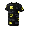 Kinder T-Shirt Wilson  All Over Logo Tech Tee B Black