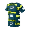 Kinder T-Shirt Wilson  All Over Logo Tech Tee B Blue Coral