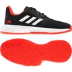 Kinder Tennisschuhe adidas  CourtJam xJ Black/White/Red