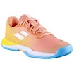 Kinder Tennisschuhe Babolat Jet Mach 3 Clay Jr Girl Coral/Gold Fusion