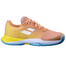 Kinder Tennisschuhe Babolat Jet Mach 3 Clay Jr Girl Coral/Gold Fusion