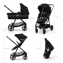 Kinderwagen Kinderkraft Newly 3In1 Classic Black + Mink Pro