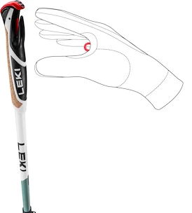 Klappstöcke Leki  Spin Shark SL, white-smokegreen-dark anthracite, 100 - 130 cm
