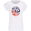 Mädchen T-Shirt Babolat  Exercise Cotton Tee Girl White 8 - 10 Jahre