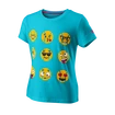Mädchen T-Shirt Wilson  Emoti-Fun Tech Tee G Scuba Blue