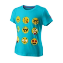 Mädchen T-Shirt Wilson  Emoti-Fun Tech Tee G Scuba Blue