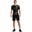 Männer Under Armour HG Isochill Comp Druck SS schwarzes T-Shirt