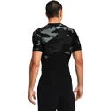 Männer Under Armour HG Isochill Comp Druck SS schwarzes T-Shirt