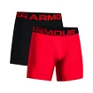 Männer Under Armour Tech 6in 2 Pack-RED Boxer Briefs