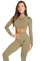 Oberteil für Frauen Gym Glamour  Crop-Top Combat khaki