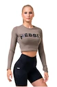 Oberteil für Frauen Nebbia Hero Sporty Hero crop top long sleeve mocha XS