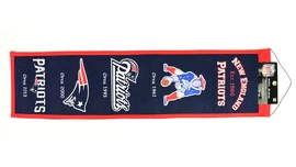 Pennant Winning Streak Heritage Banner NFL New England Patriots