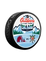 Puck NHL Outdoors Lake Tahoe Dueling Vegas Golden Knights vs Colorado Avalanche