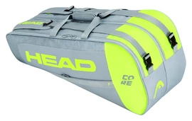 Schlägertasche Head Core Combi 6R Grau/Neongelb