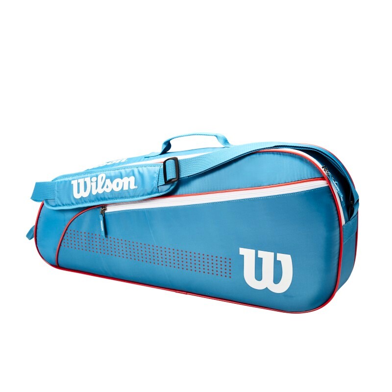 Schlägertasche Wilson Junior 3 Pack Blue/White