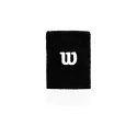 Schweißbänder Wilson Extra Wide Wristband Black/White (2 St.)