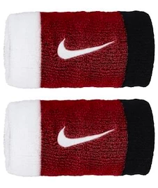 Schweißband Nike Swoosh Doublewide Wristbands White/University Red