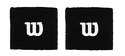 Schweißband Wilson  Wristband 2.5´´ Black (2 Pack)