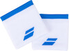 Schweißbänder Babolat Logo Wristband White/Blue (2 St.)