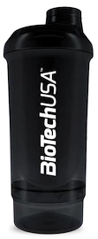 Shaker BioTech USA Wave + Compact 500 ml + 150 ml Black