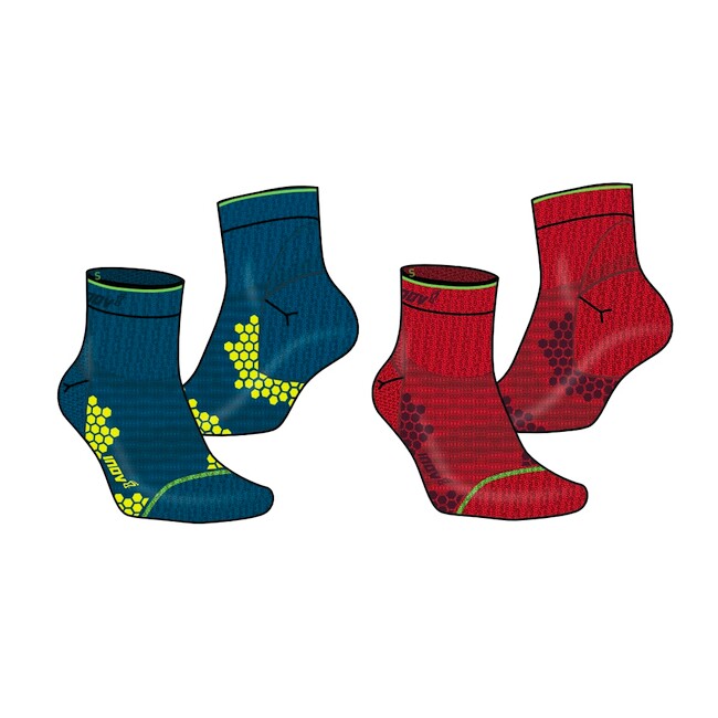 Socken Inov-8  Trailfly Sock Mid Blue/Red