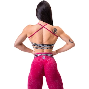Sport BH Nebbia NEBBIA x OLYMPIA Washed Open Back Sports Bra LEGACY 779 red