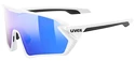 Sport Brille Uvex  Sportstyle 231 White Mat/Mirror Blue (Cat. 2)