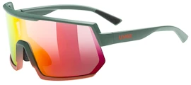 Sport Brille Uvex Sportstyle 235 Moss Green Grapefruit Mat/Mirror Red (Cat. 2)