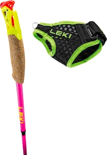 Stöcke für Trailrunning Leki  Ultratrail FX.One Superlite, neonpink-neonyellow-naturalcarbon 105 cm