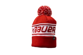 Strickmütze Bauer Team Ribbed Pom Red