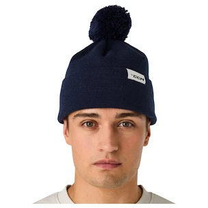 Strickmütze CCM  Pom Casual Navy Senior