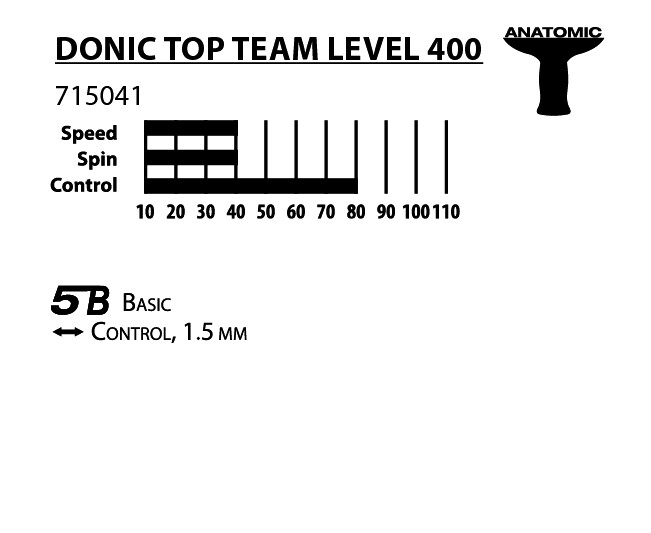 Tischtennisschläger Donic Top Team 400