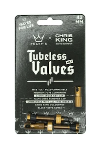 Tubeless-Ventil PEATY'S  X chris king (mk2) bourbon tubeless valves 42mm (ptv2-42-brb-12)