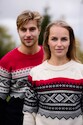 Ulvang Marius Rundhals-Pullover für Frauen Vanille/Ulang Rot