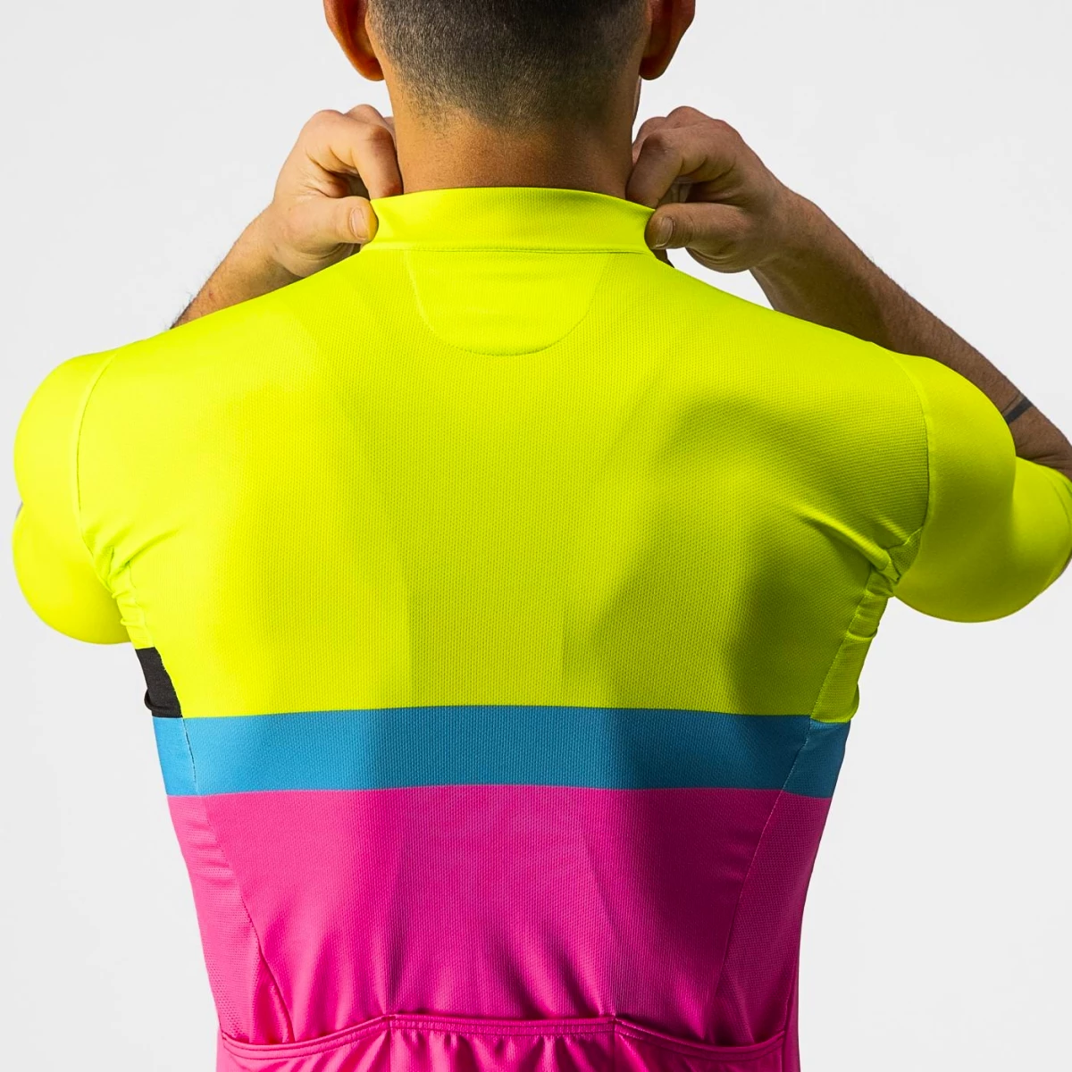 Castelli A Blocco Electric Lime/Schwarz/Blau/Magenta