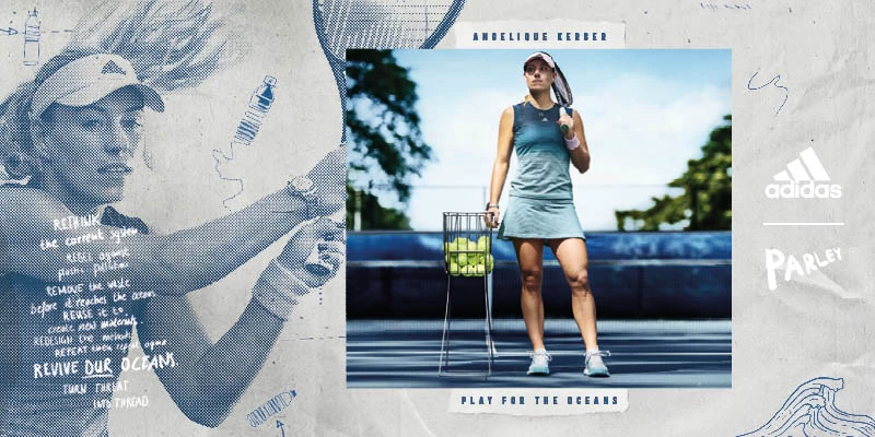 Angelique Kerber a oblečení na tenis Adidas Parley Ocean Plastic