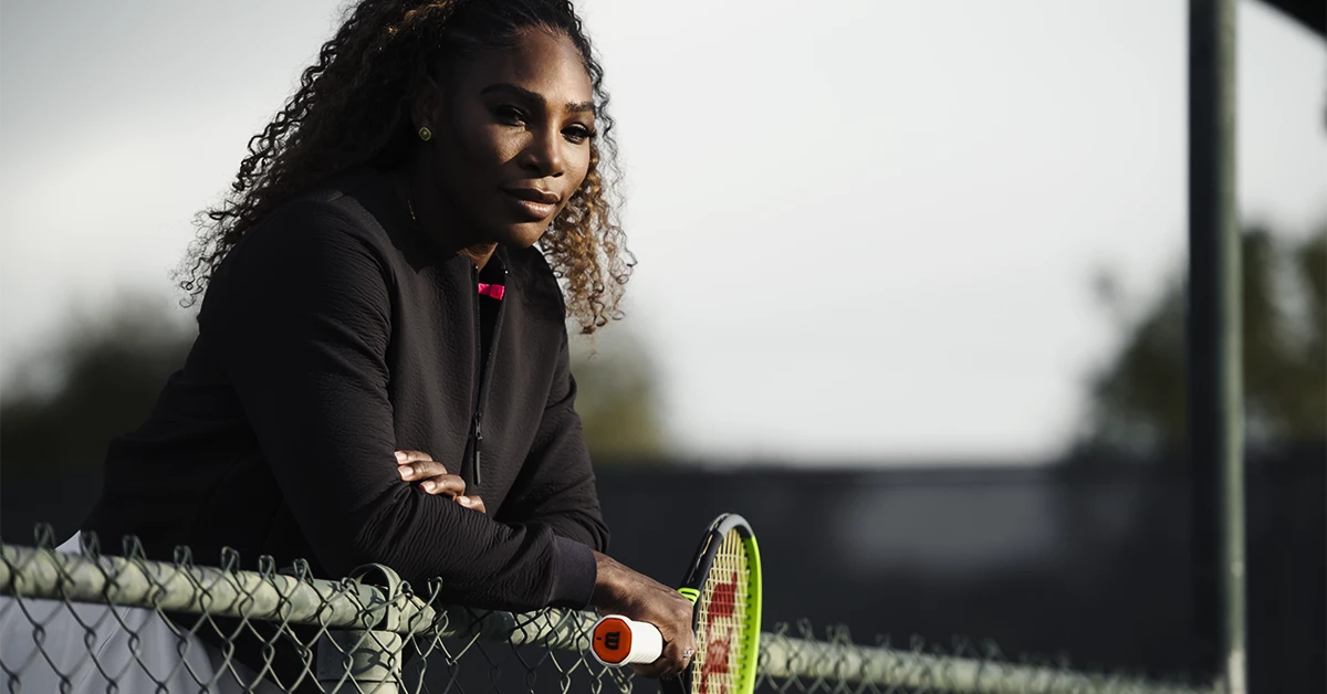 Serena Williams mit neuen Tennisschläger Wilson Blade v7