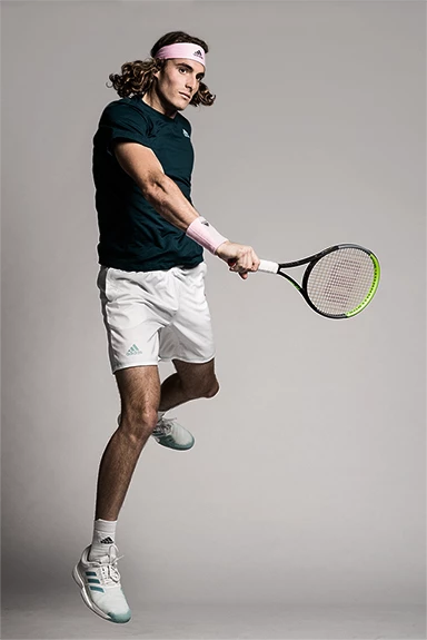 Stefanos Tsitsipas mit neuen Tennisschläger Wilson Blade v7