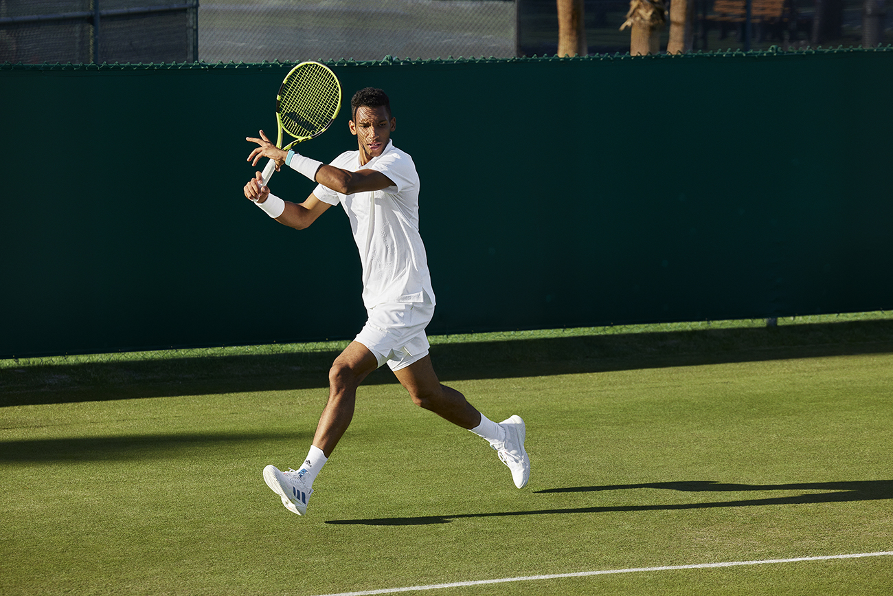 Felix in Tennisbekleidung adidas London 2022