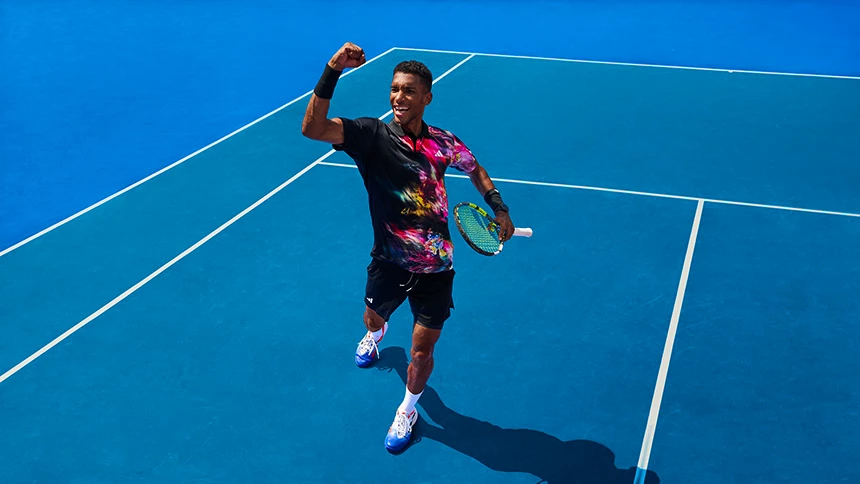 Félix Auger-Aliassime in adidas Melbourne 2023 Tennisbekleidung