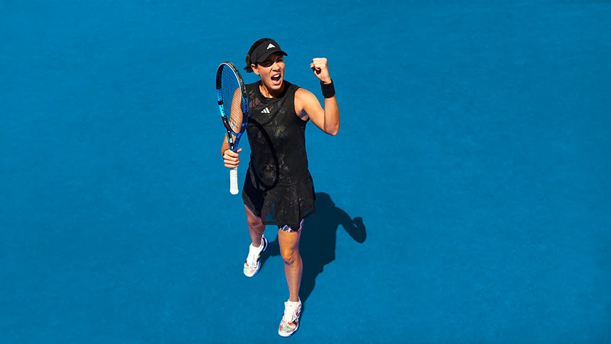 Garbine Muguruza in adidas Melbourne 2023 Tennisbekleidung