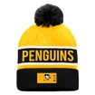 Wintermütze Fanatics  Authentic Pro Game & Train Cuffed Pom Knit Pittsburgh Penguins