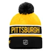 Wintermütze Fanatics  Authentic Pro Game & Train Cuffed Pom Knit Pittsburgh Penguins